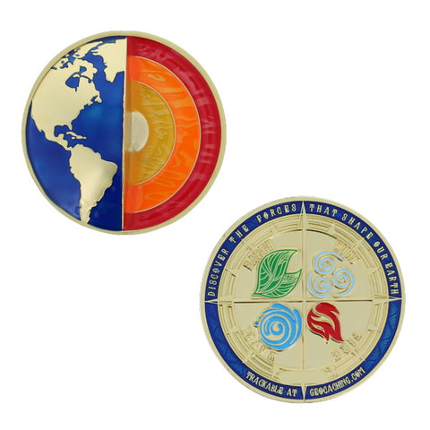 The Forces That Shape Our Earth Geocoin