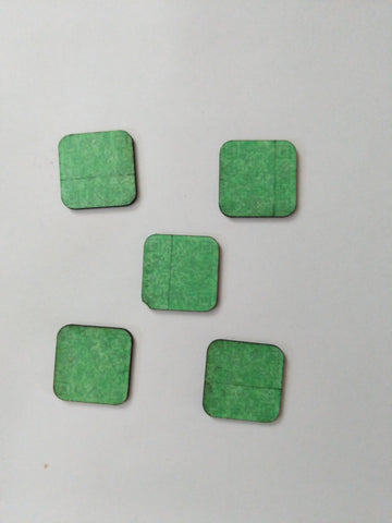 Retro Acrylic Square Mini Munzee Set of 5