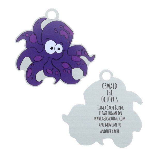Oswald The Octopus TravelTag - Trackbar Für Geocaching Abenteuer