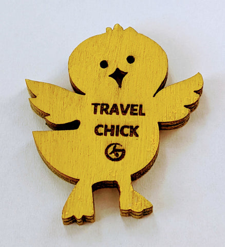 Wooden Travel Chick - Trackable