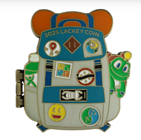 2025 Lackey Geocoin & Tag Set - Antique Bronze