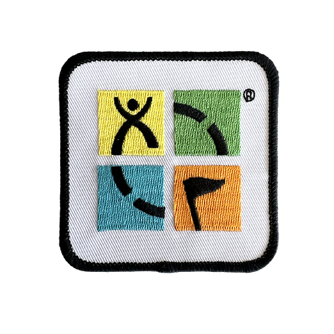 Geocaching Logo Patch- Four Color on White