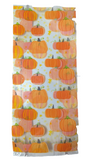 Plastic bag with orange pumpkins pattern