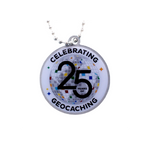 25 Years of Geocaching Travel Tag
