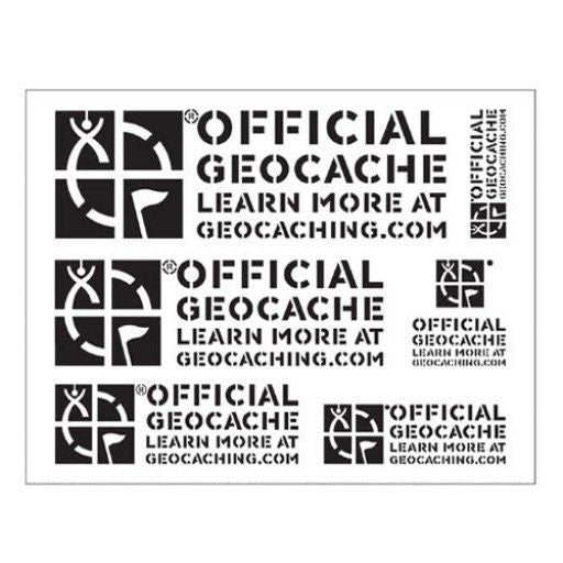 Practical Geocaching® – 12 Official Geocache Labels - GX Logo - Free Freight