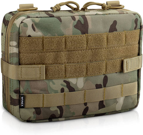 Wynex Lot de 2 Pochettes, Tactique Molle EDC Pochette Utilitaire Compact résistant à l'eau, Organisez Petite Gear Gadget pour Sac à Dos Militaire Wynex Lot de 2 Pochettes, Tactique Molle EDC Pochette Utilitaire Compact résistant à l'eau, Organisez Petite Gear Gadget pour Sac à Dos Militaire