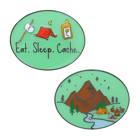 Eat Sleep Cache Geocoin