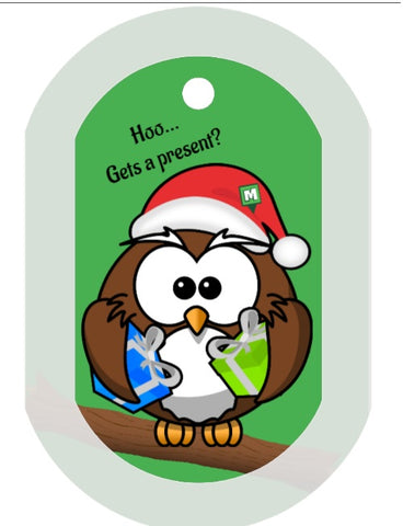 Christmas Owl Personal Munzee Tag