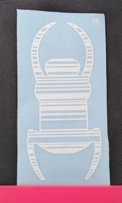 Vehicle Travel Bug Decal 7" - White
