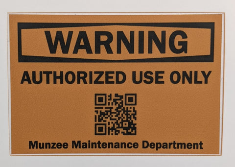 Urban Camo Waring Authorized Use Only Munzee Sticker - 2 pack