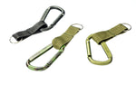 Aluminum Carabiner with Splitring and Strap - Camo